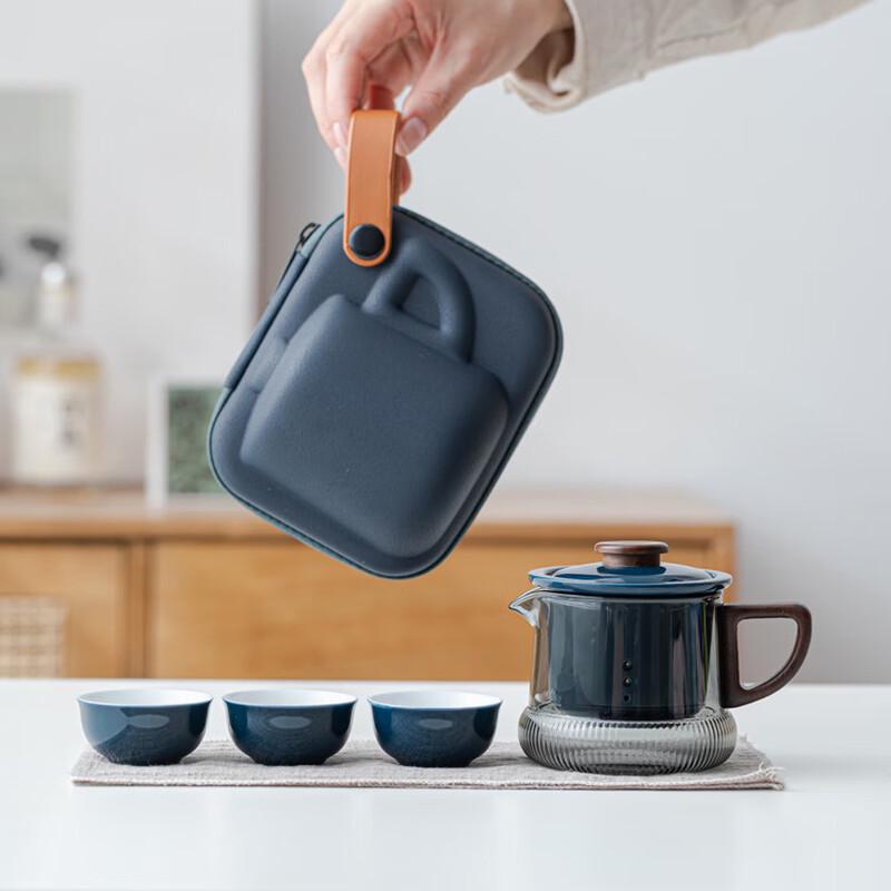 LISM Portable Ceramic Travel Tea Set