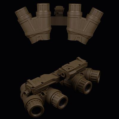 Dual-Tube Binocular Night Vision Goggles Dummy Props Airsoft Helmet Accessories Model For Hunting Cosplay