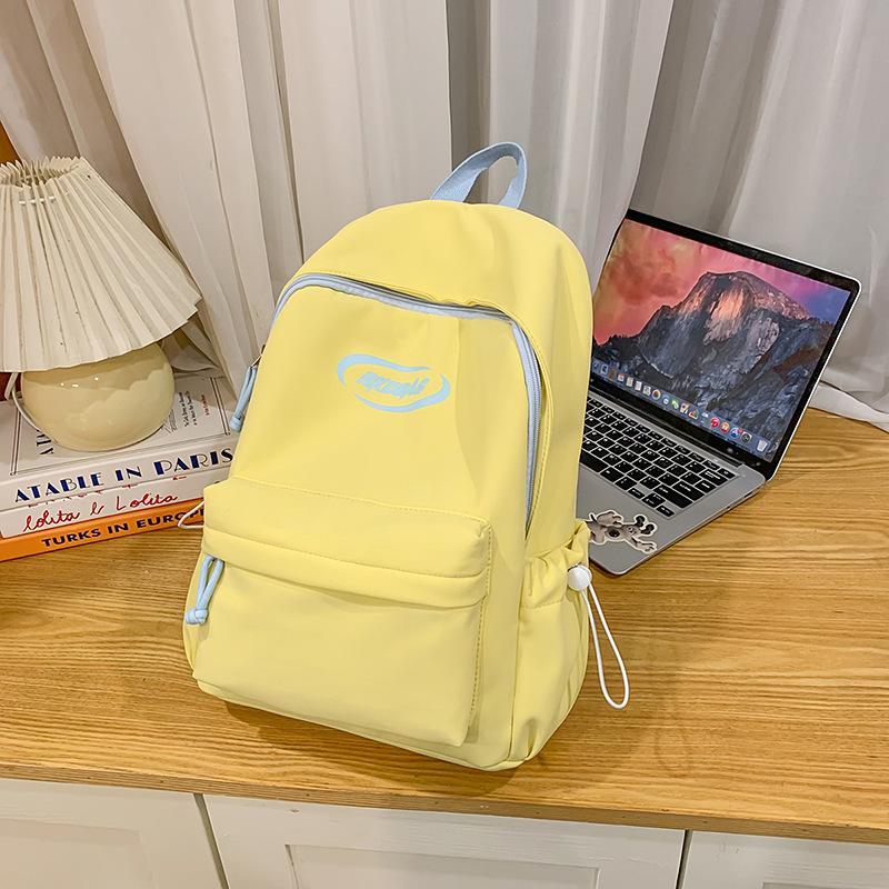 

Студенческий школьный рюкзак, рюкзак большой вместимости для ученицы средней школы, мужской простой рюкзак для поездок на работу, новая модель с высокой ценностью жёлтый