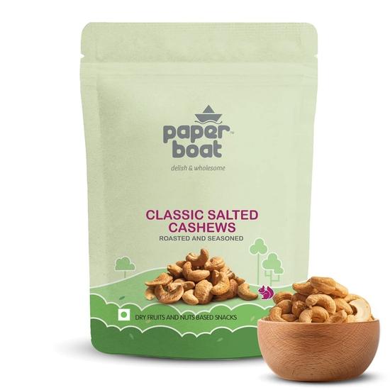 Paper Boat Classic Salted Cashews 200g | Freshly Roasted 200GM