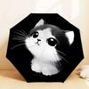Adorable Kitten Print Umbrella   Automatic Opening & Closing, Outdoor Protection, Lightweight and Durable Travel Accessory 127