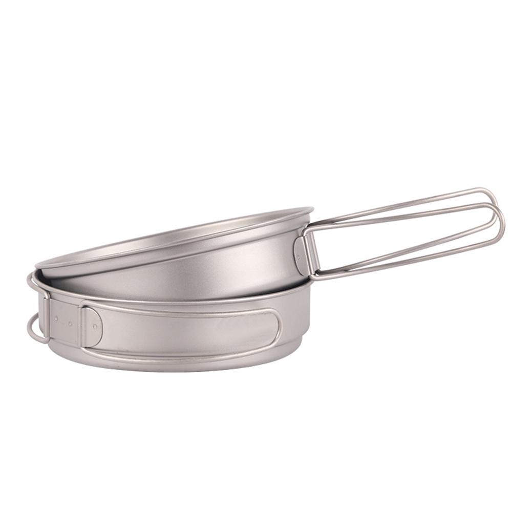 Lixada Ultraleichte Titan-Pfanne, Outdoor-Camping, Wandern, Rucksackreisen, Kochen, Bratpfanne mit