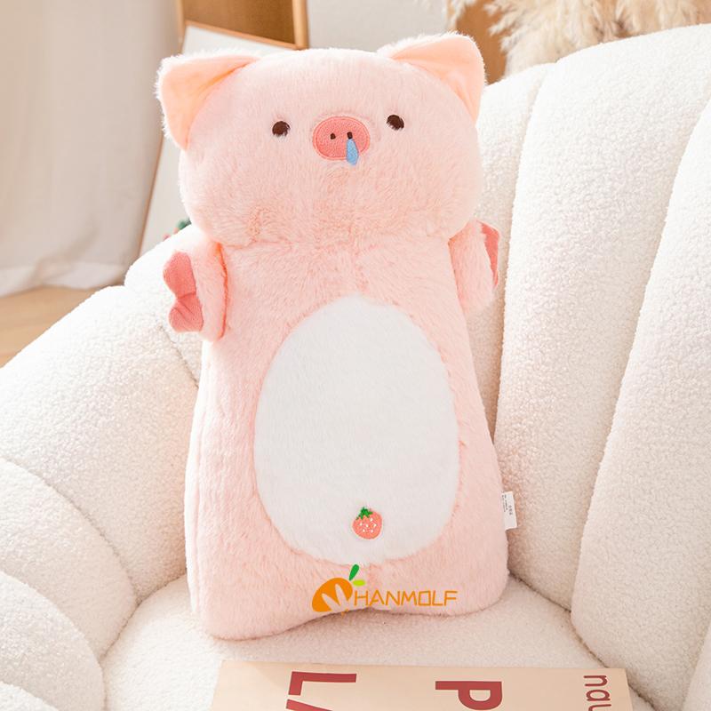 40/55/65cm Kawaii Cat Long Pillow Cartoon Animal Stuffed Doll Plush Toy Black Grey Brown Siamese Cats Sleeping Hug Plushie Gift