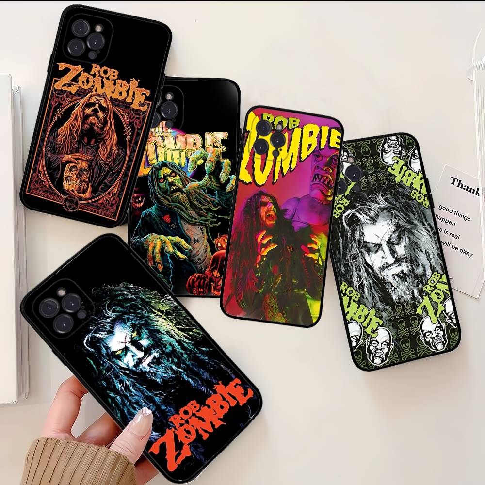 R-Rob Singer Z-Zombie Heavy Metal Band Phone Case For IPhone 17 16 15 14 13 12 11 Pro Max Plus Mini Soft Black Cover
