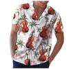Loses, lässiges Hawaii-Knopf-Kurzarm-bedrucktes Strandhemd für Herren