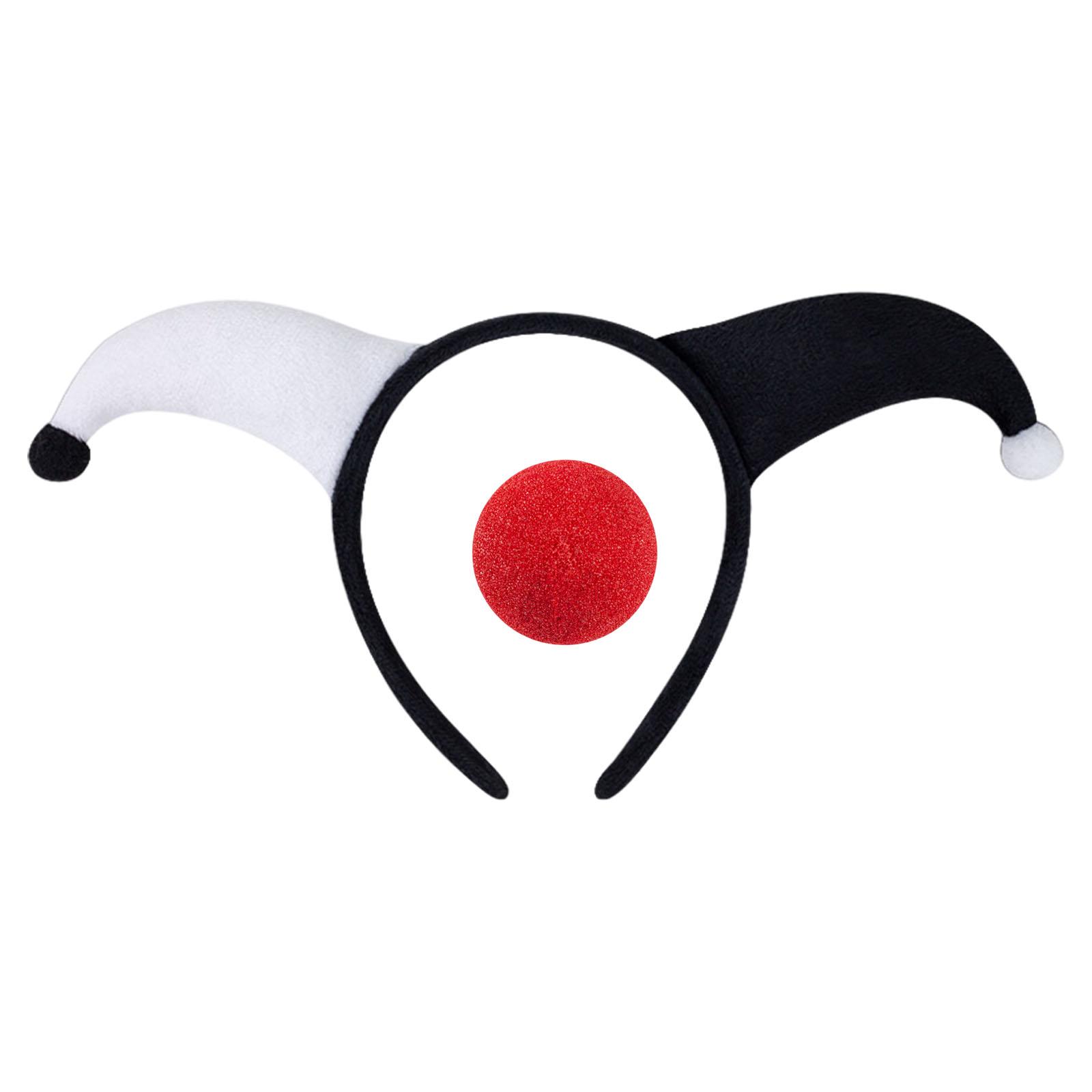 

Clown Headband and Nose Set Funny Costume Accessories Performances Cosplay Headwear For Halloween And Party Fun C