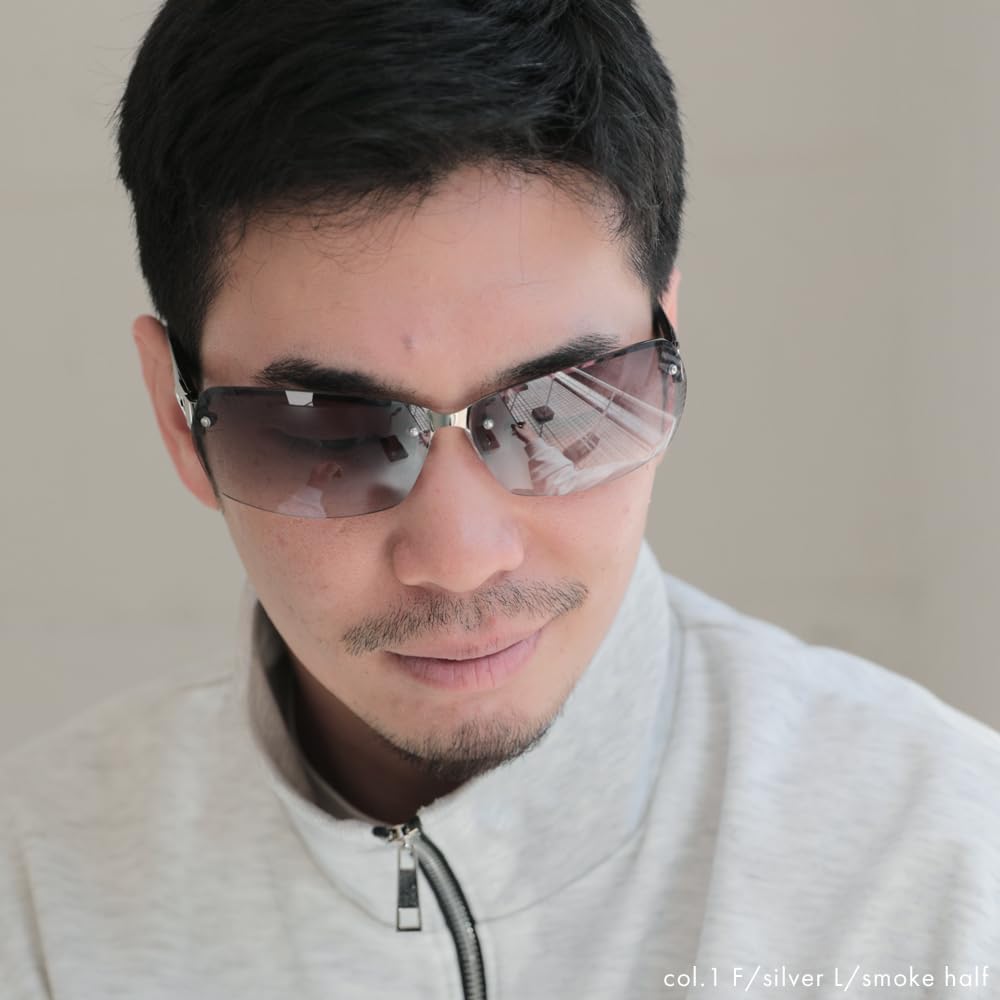 Silver x Smoke Half Thin Tough and Easy on the Fully Colored Tough Slightly [FashionBerry] 1. Sunglasses, Frame, Brilliant, Eyes, Redesigned,