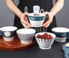 Japanese Household Ceramic Rice Bowl Noodle Soup Dessert Korean Ice Bowl Creative Retro Tableware Hat Bowl Ceramic Bowls