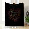 Fiery Outline Surrounds a Shield-shaped Arsenal Logo with a Cannon Design. for All Seasons Blanket Lunch Break Throw Gift