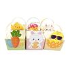 6pcs Egg Rabbit Carrot Basket Gift Box with Handle Easter Paper Boxes  Spring Parties