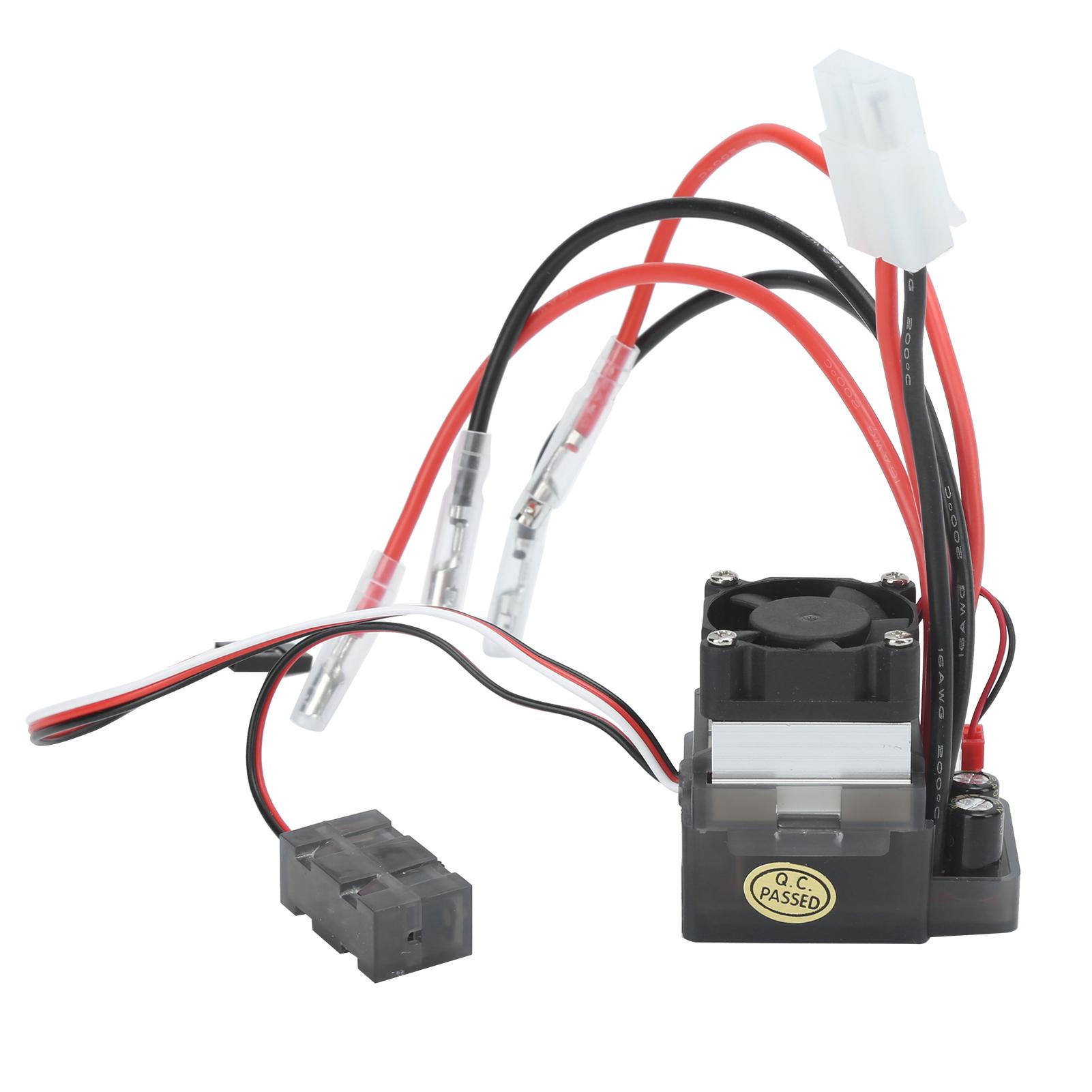 

RC 360A Waterproof Brushed ESC with Heat Sink and Cooling Fan for 1/10 RC Crawler