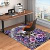 1PC Custom Name Gothic Bat Flowers Theme Floor Mat Ideal for Living Room, Game Rooms, Office, Bedroom Floor Mat Design
