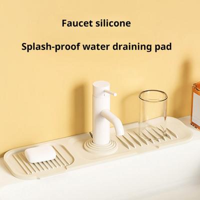 Wasserhahn Matte Schnell Trocknend Stein Waschbecken Tablett Waschbecken Protektoren Splash Schutz Silikon Abtropfen Matte für