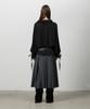Three To Eighty Cut Hem Belt Pleats Skirt Charcoal