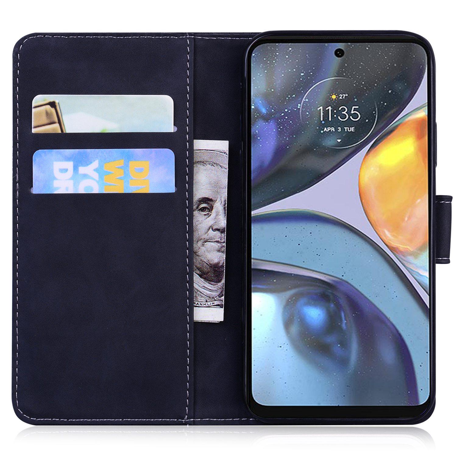 

For Motorola Moto G32 4G Tiger Pattern Imprinted PU Leather Full Protection Case Flip Stand Wallet Phone Cover Green