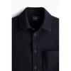 H M Textured Weave sHirt Regular Fit Navy Blue