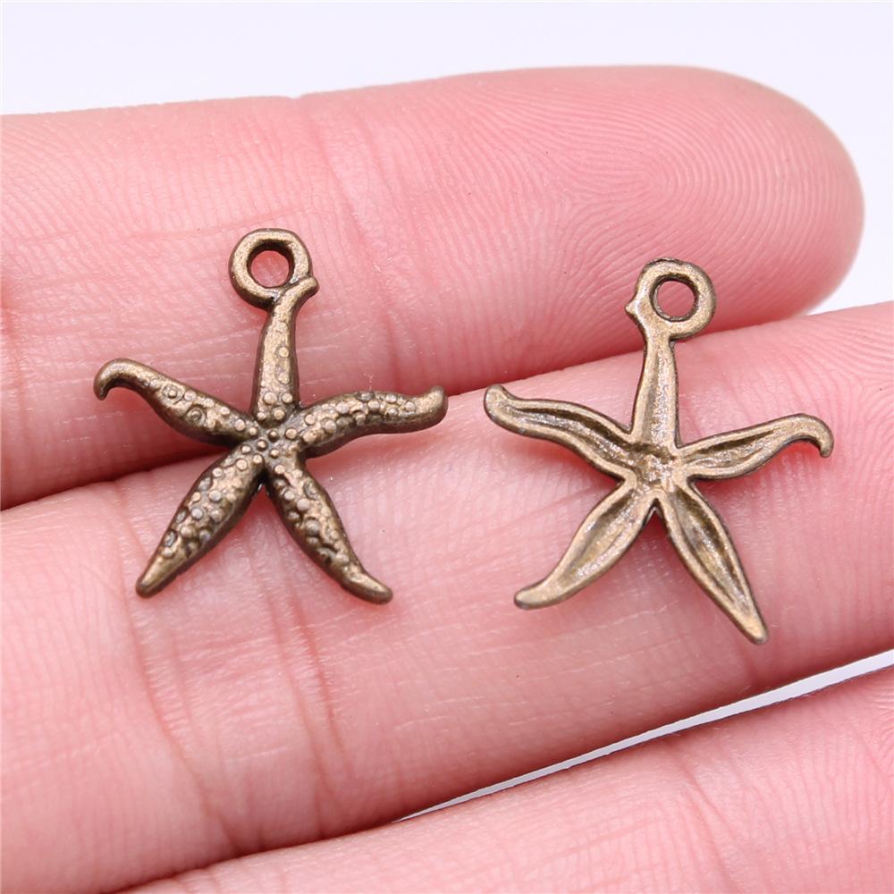 20pcs Conch Shell Starfish Connector Charms Pendants For Jewelry Making DIY Handmade Craft