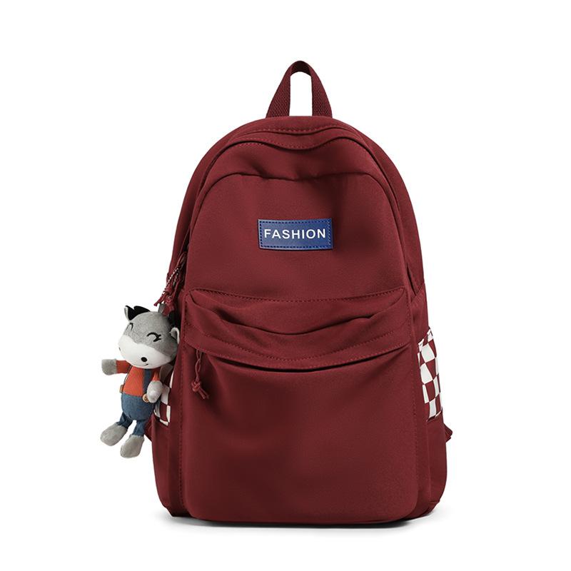 Backpack Women'S Fashion Junior High School Canvas Girls College Students Lightweight Small School Bag Travel Backpack