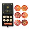 Decorative Wax Seal Stamp with Metal Components and 6 Round Design Disks for Gift Wrapping, Journaling, and Scrapbooks