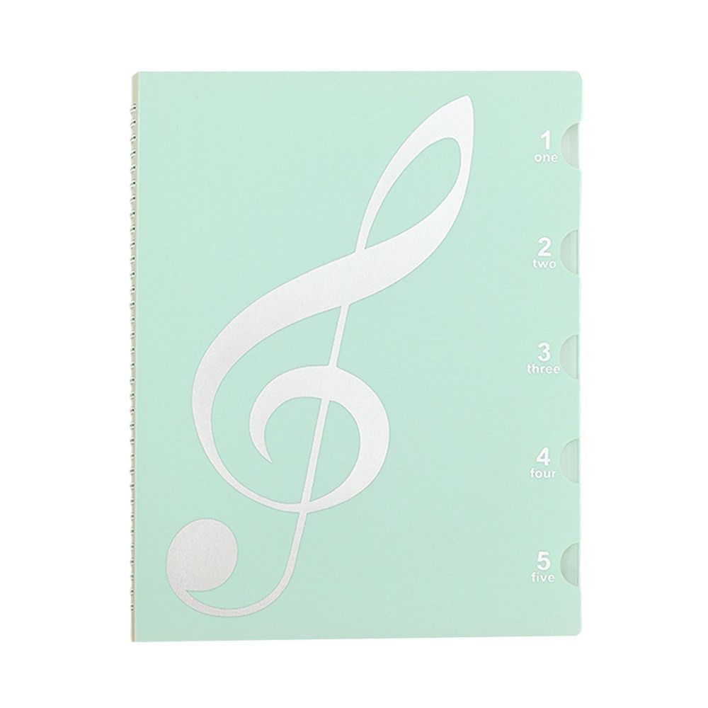 Flexible Music Score Folder 20Pages Music Clip Folder High-quality Stave Storage Holder