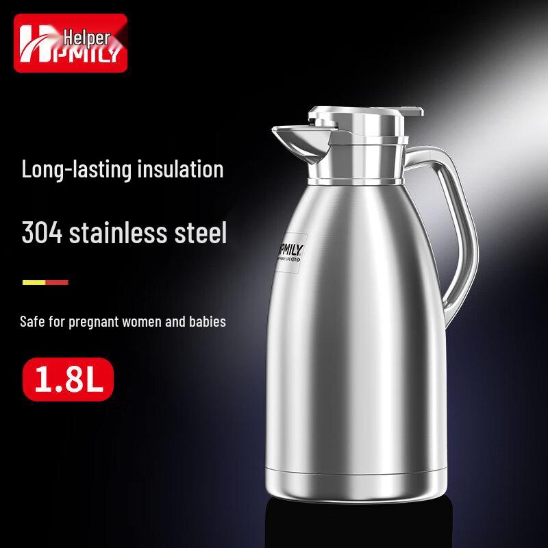 HPMILY 304 Stainless Steel Insulated Thermos 1.8L