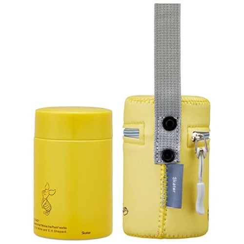 Skater Stainless Steel Soup Jar 180ml with Exclusive Pouch Winnie the Pooh Relax KLJFV2-A