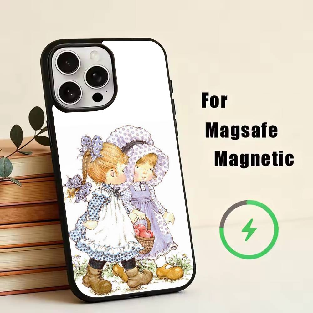 Sarah K-Kay Little Gir Phone Case For Magsafe Wireless Charging For iPhone17,16,15,14,13,12,11 Plus,Pro Magnetic