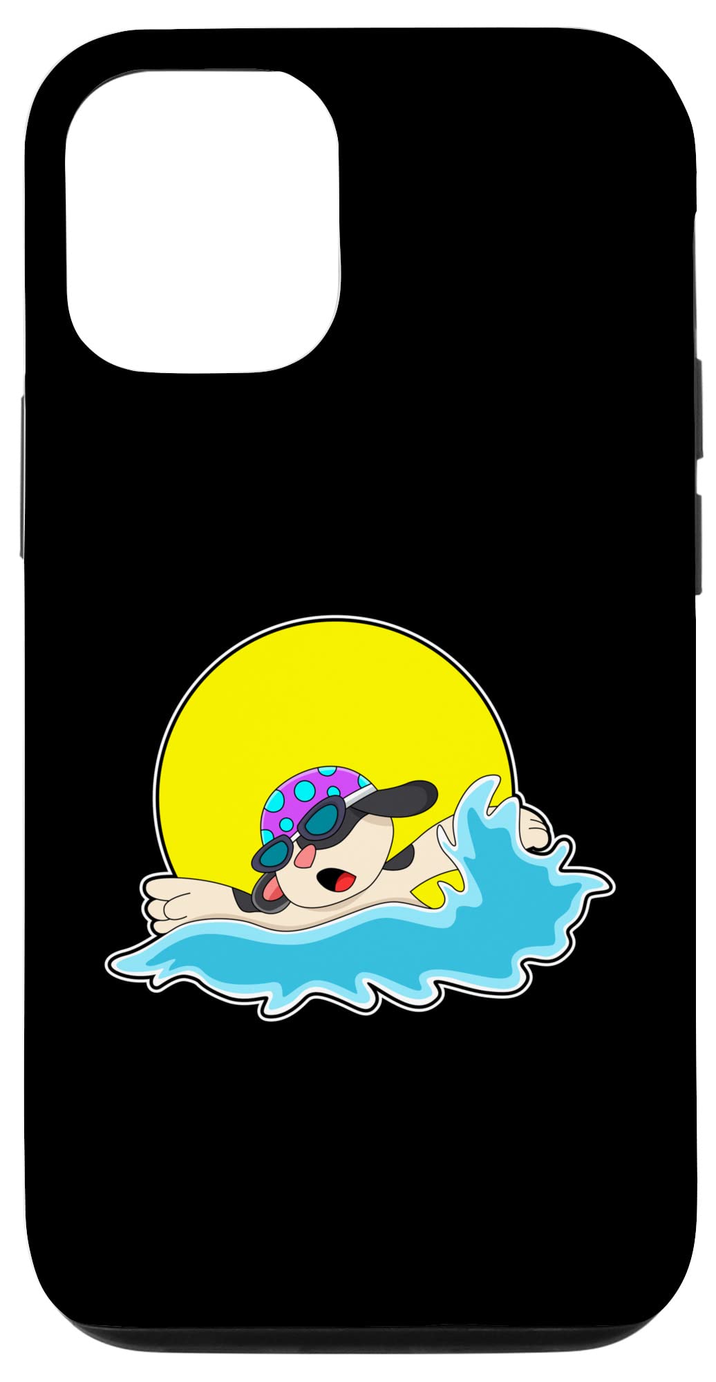 

iPhone 15 Dog Swimming Goggles Water Sports Phone Case