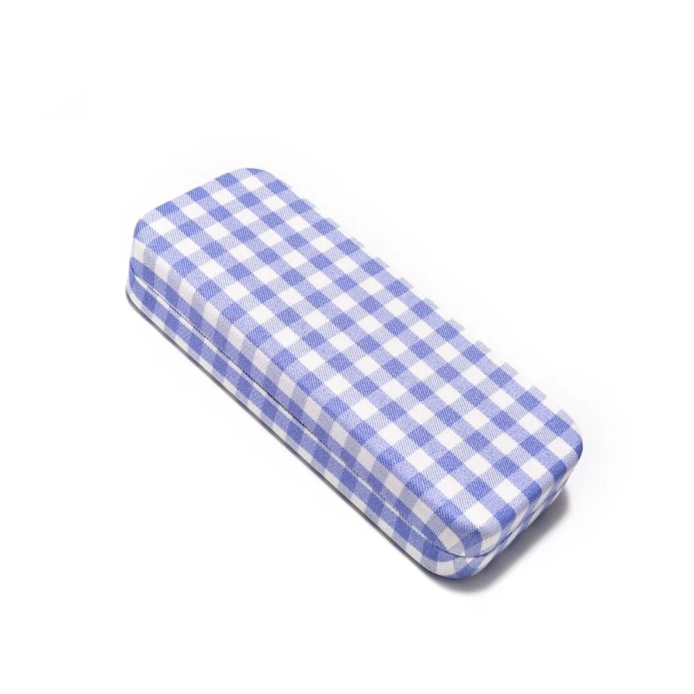 

Fashion Anti Pressure Glasses Case Glasses Protection Hard Shell Glasses Storage Box Plaid Eyewear Cases Men фиолетовый