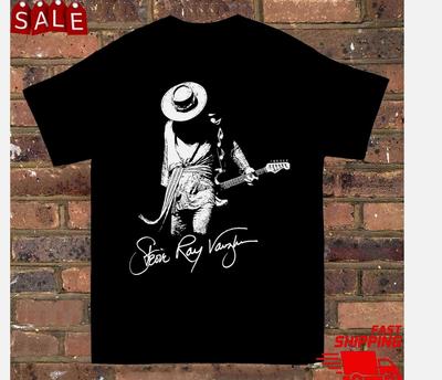Stevie Ray Vaughan Signature TShirt Short Sleeve Black Women Men S To 5XL Unisex T-Shirt