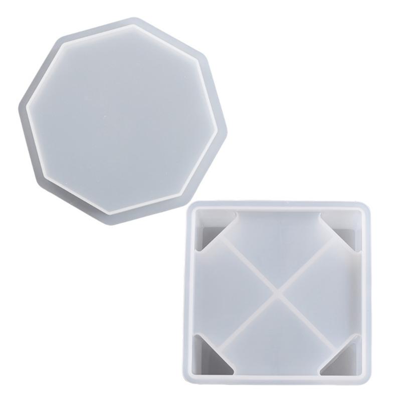 Unique Octagonal Designs Sturdy Silicone Mould Home Accessory for Personalize Coasters and Decorative Pieces Daily Use