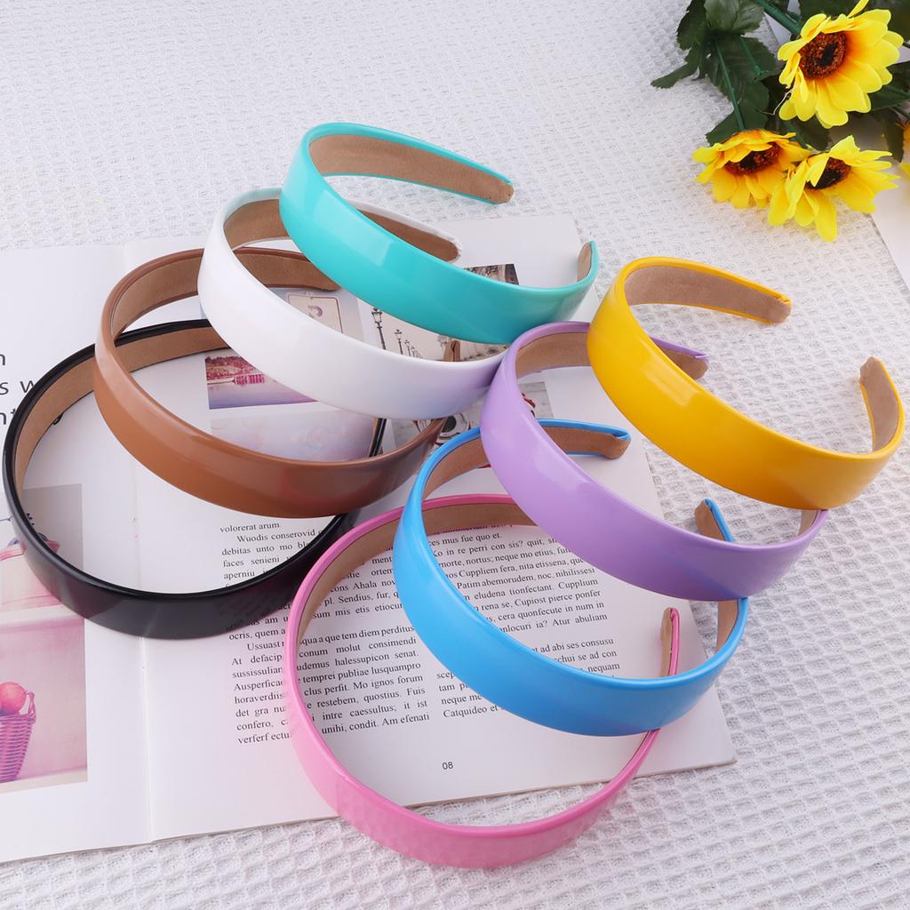 Women's PU Leather Headband 3cm Wide Non-Slip Fashion Hair Accessories for Kids and Girls Children Party Headwear Hairbands