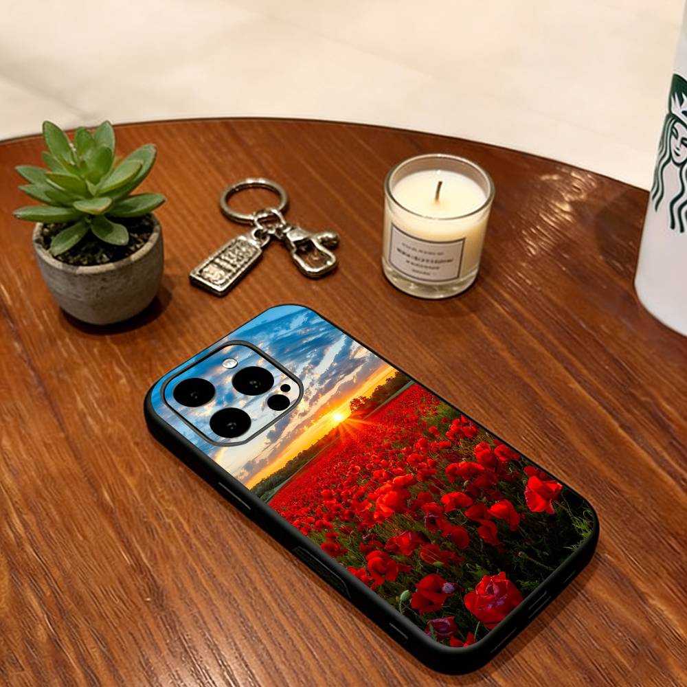 

Flower Sea Phone Case For iPhone 17, 16,15,14,13,12,11 Plus,Pro Max, Others Soft Black Cover iPhone14ProMax