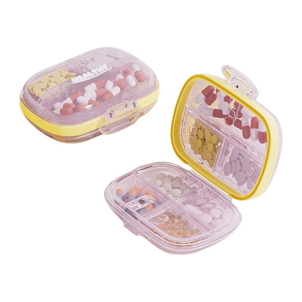 Moisture-Proof Portable Pill Box 7 Compartment Dustproof Medicine Organizer Food Grade Compact Travel Pill Dispenser