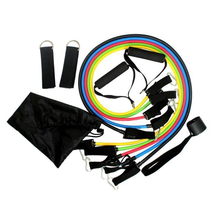 Widerstandsbänder Elastische Muskelaufbau Set Fitness Übungsbänder Kit für Fitness Yoga Gym Training Männer Frauen