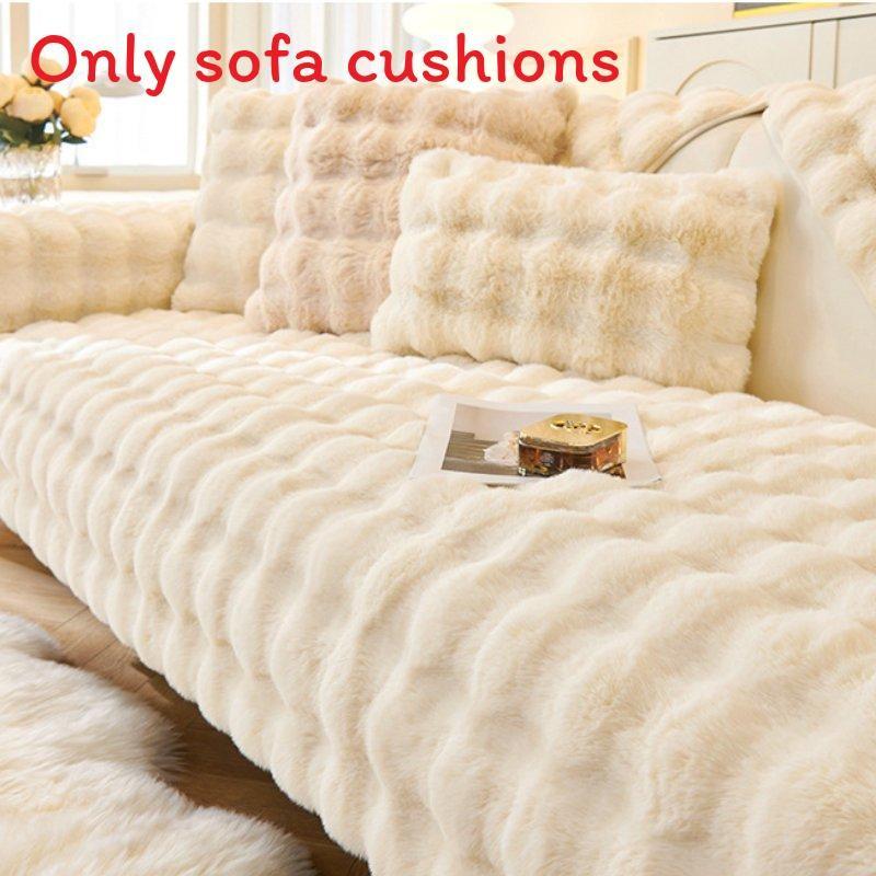 

Диван Теплый Плюшевый Чехол Нескользящие Наволочки Зима Быстрое Нагревание Декор Мебель 90*160cm бежевый