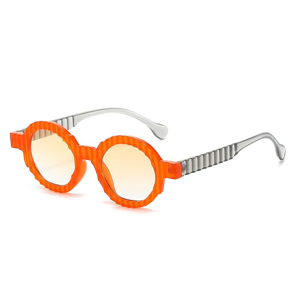 New round sunglasses, European and American personality versatile round frame retro simple fashion sunglasses for men and women