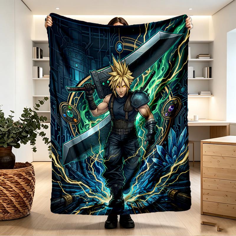Final Fantasy Print Blanket - Soft & Comfortable, for Bedroom, Travel, Sofa, Home Decoration - Birthday Christmas Gift for Friend