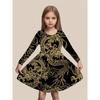 Girls' 3D Red Fire Flame Dress Long Sleeve Summer Spring Vacation Daily Holiday Princess Beautiful Sweet Kids 4-12 Years Casual Dress A Line Dress