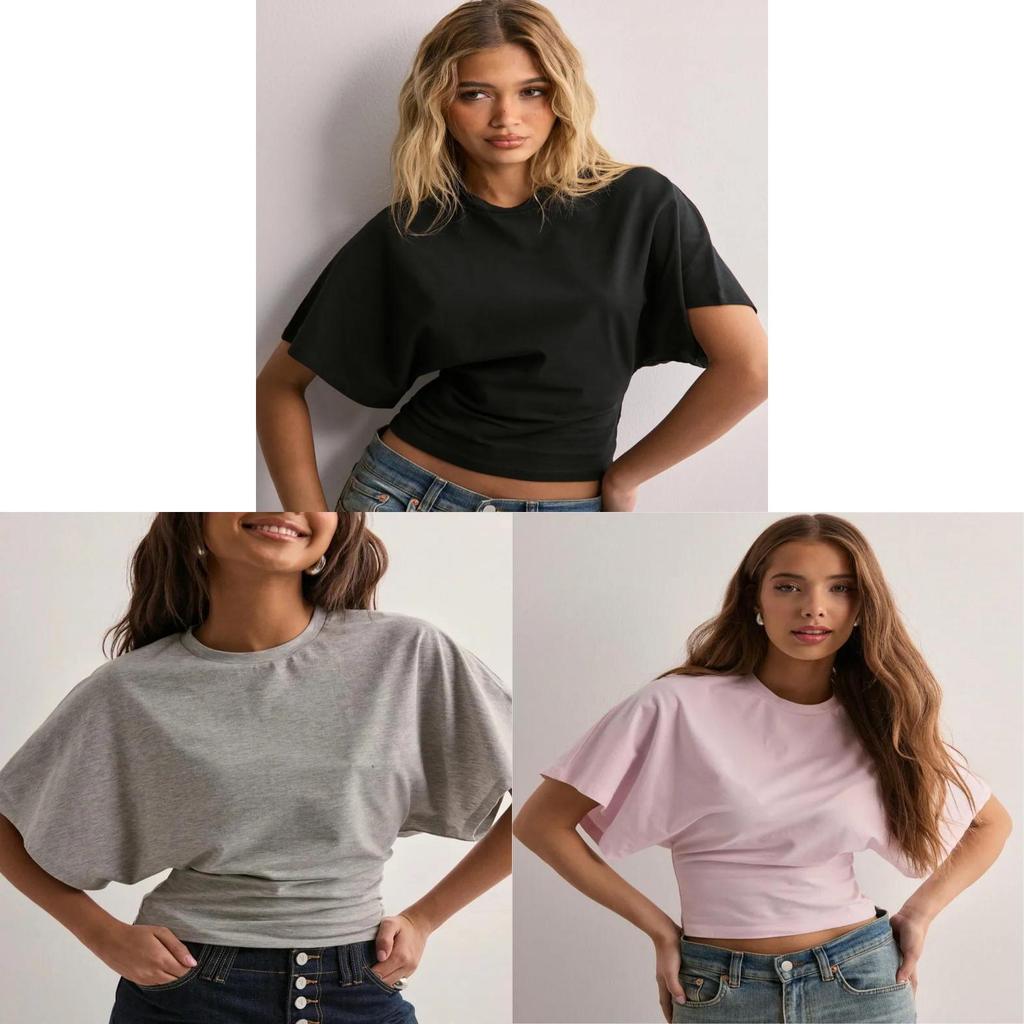 Minimalist Cotton T Shirt With Short Sleeves For Casual Summer Wear