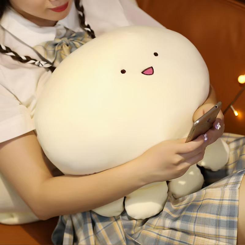 Cute octopus dumpling throw pillow plush toy of the same big white dumpling doll sleeping doll gift