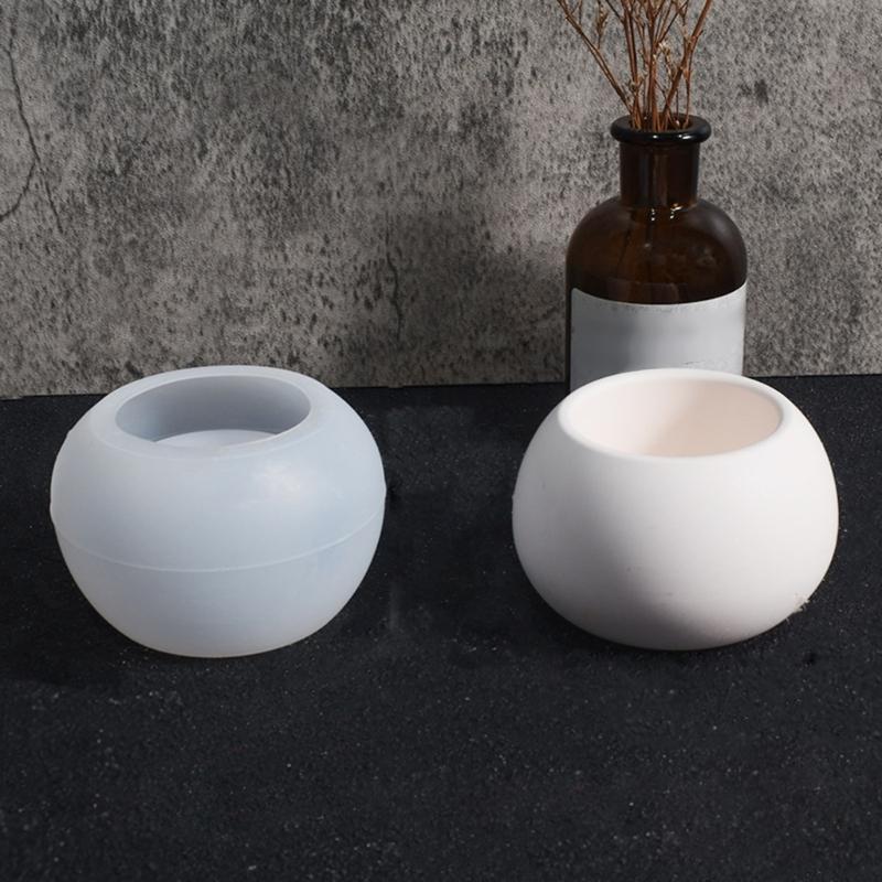 Practical Succulent Flower Pots Sturdy Silicone Mold Cement Plaster Craft Supplies for Garden and Indoor Decoration