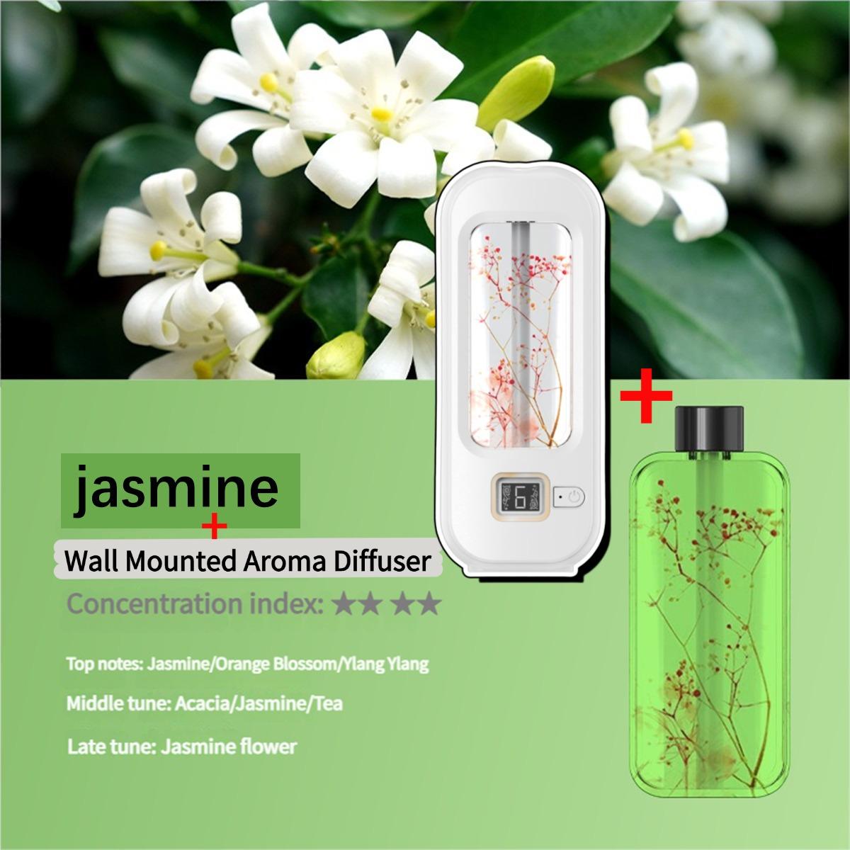 

6 режимов Аромадиффузор H3 Настенный диспенсер освежителя воздуха Аромат Эфирное масло Увлажнитель воздуха Ароматерапия Перезаряжаемый от USB Для дома Спальни #Jasmine Fragrance-1PCS