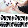 Handmade Xs-l Dark Kitty Flame Butterfly Nail Stickers For Women