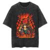 Itachi Uchiha T Shirt Naruto Men Acid Wash Red Susanoo Anime Graphic Cotton Streetwear Manga Mangekyo Sharingan Vintage Tee