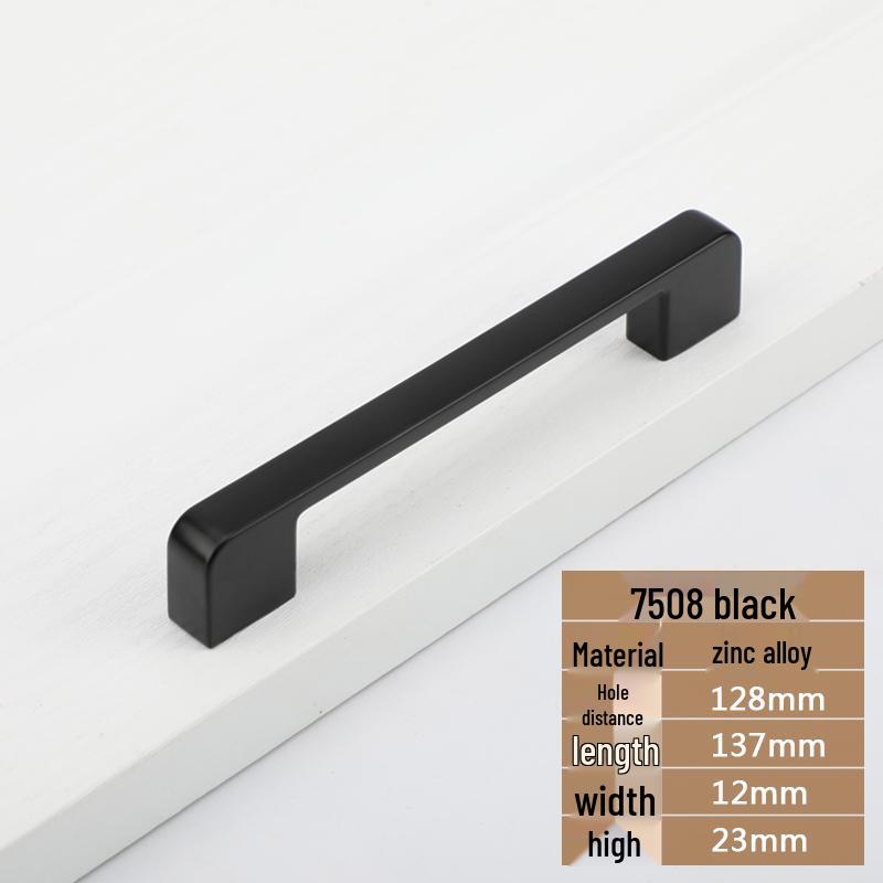 Modern European Black Handle for Cabinets and Wardrobes