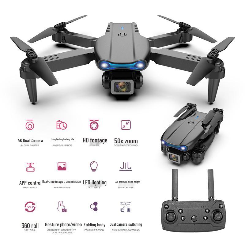 E99 Pro 4K Dual Camera Drone with Altitude Hold and Four-Axis Control for High-Definition Aerial Photography.
