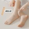 Summer0d Women's Ultra-thin Anti-slip Stockings with Anti-snag Feature, Thin Invisible Crystal Socks In Nude Color