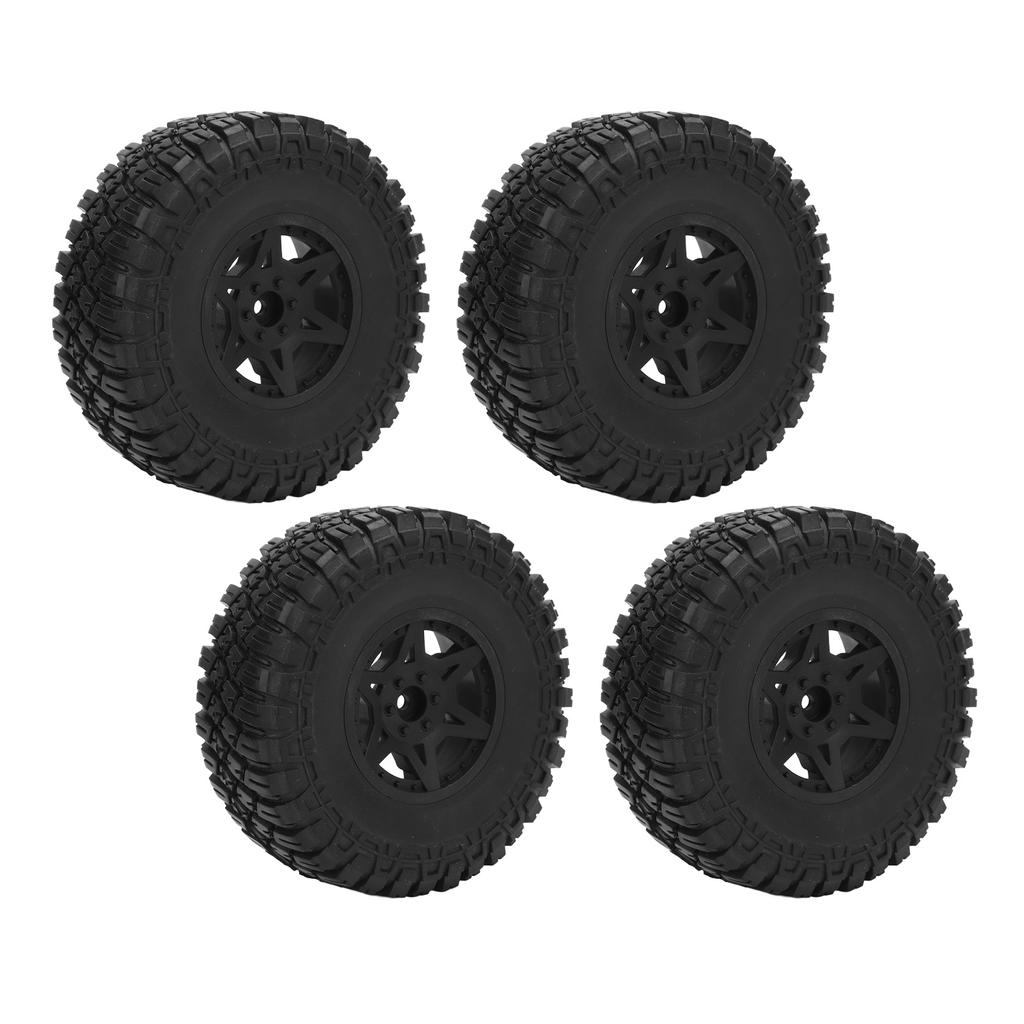 4 Pcs RC Short Course Truck Wheels 120mm Diameter Rubber Tire Plastic Hex Hub 1 10 RC Truck Wheels for Slash 4x4 2WD