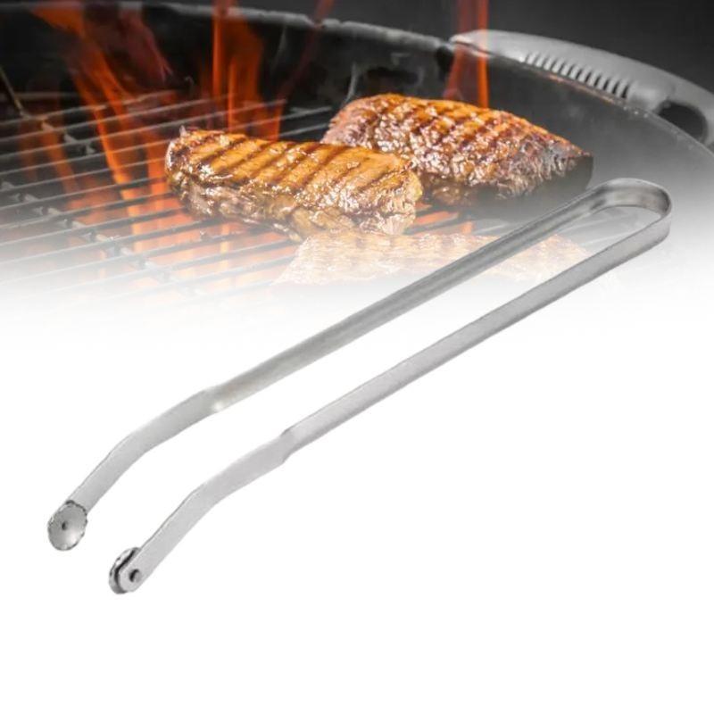 

Turning Bbq Sausage Tongs Cooking Stainless Steel Kitchen Practical Convenient